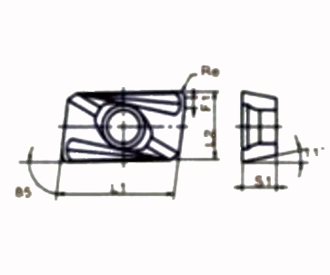 0.187 Thick Parallelogram 85/° Mitsubishi Materials APMT1604PDER-H2 F7030 Coated Carbide Milling Insert Round Honing Class M 0.031 Corner Radius Pack of 10